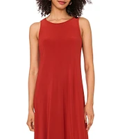 Vince Camuto Sleeveless Keyhole Back Crew Neck A-Line Maxi Dress
