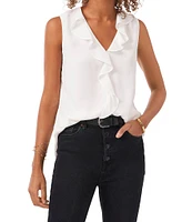 Vince Camuto Sleeveless V-Neck Ruffle Front Blouse