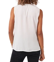 Vince Camuto Sleeveless V-Neck Ruffle Front Blouse