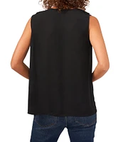 Vince Camuto Sleeveless V-Neck Ruffle Front Blouse