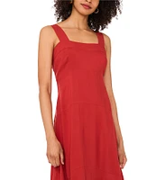 Vince Camuto Square Neck Sleeveless Shift Maxi Dress