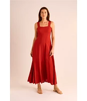 Vince Camuto Square Neck Sleeveless Shift Maxi Dress