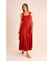 Vince Camuto Square Neck Sleeveless Shift Maxi Dress