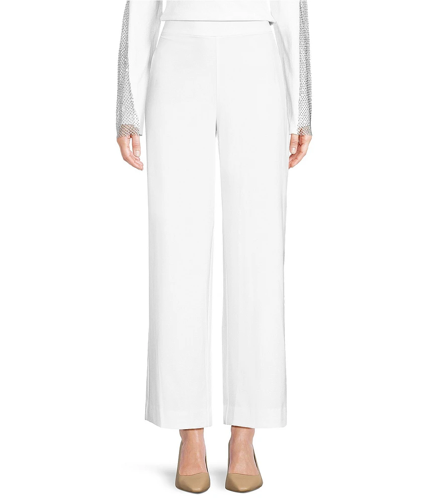 Vince Camuto Stretch Crepe Fit And Flare High Rise Flat Front Ankle Length Pant