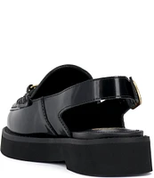 Vince Camuto Torrie Leather Hardware Detail Slingback Loafers