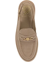 Vince Camuto Torrie Suede Hardware Detail Slingback Loafers