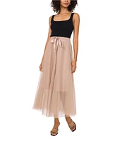 Vince Camuto Tulle Tie Front A-Line Skirt