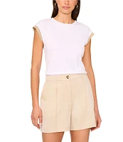 Vince Camuto Twill Pleated Shorts