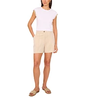 Vince Camuto Twill Pleated Shorts