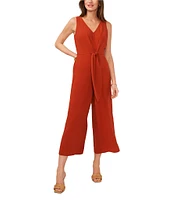 Vince Camuto V Neck Sleeveless Wide Leg Jumpsuit