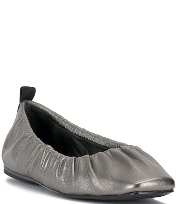 Vince Camuto Verline Leather Stretch Top Ballet Flats