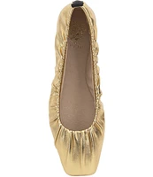 Vince Camuto Verline Leather Stretch Top Ballet Flats