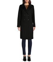 Vince Camuto Wool Double Breasted Notch Collar Button Front Walker Coat