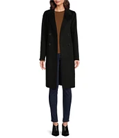 Vince Camuto Wool Double Breasted Notch Collar Button Front Walker Coat