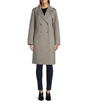 Vince Camuto Wool Double Breasted Notch Collar Button Front Walker Coat