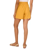 Vince Camuto Woven Pleated Elastic Back Waistband Shorts