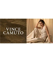 Vince Camuto Woven Stripe V-Neck Sleeveless Vest