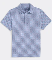 Vineyard Vines Big Boys 8-20 Sankaty Baseball Print Polo Shirt
