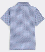 Vineyard Vines Big Boys 8-20 Sankaty Baseball Print Polo Shirt