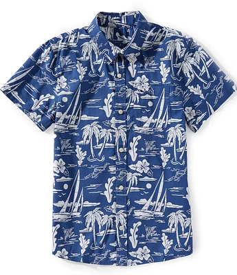 Vineyard Vines Big Boys 2T-7 Tropical Printed Short Sleeve Shirt