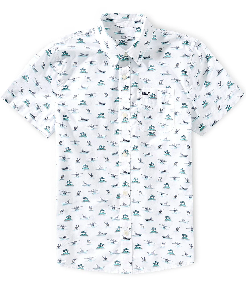 Vineyard Vines Big Boys 2T-7 Printed Short Sleeve Shirt