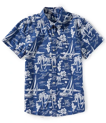 Vineyard Vines Big Boys 2T-7 Tropical Printed Short Sleeve Shirt