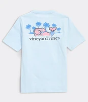 Vineyard Vines Big Boys Short Sleeve Scuba Whale Pocket Graphic T-Shirt