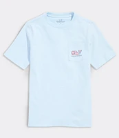 Vineyard Vines Big Boys Short Sleeve Scuba Whale Pocket Graphic T-Shirt