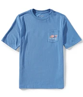 Vineyard Vines Big Boys BBQ Whale Short Sleeve Pocket T-Shirt