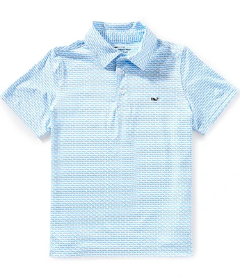 Vineyard Vines Big Boys 8-20 Sankaty Bone Fish Print Polo Shirt