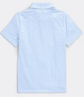 Vineyard Vines Big Boys 8-20 Sankaty Bone Fish Print Polo Shirt