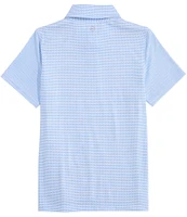 Vineyard Vines Big Boys 8-20 Sankaty Micro Waves Print Polo Shirt