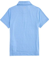 Vineyard Vines Big Boys 8-20 Sankaty Puzzle Whale Print Polo Shirt
