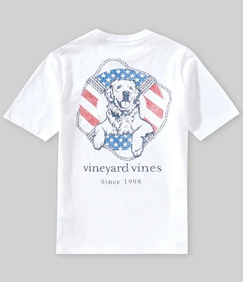 Vineyard Vines Big Boys 8-20 USA Dog Life Short Sleeve T-Shirt