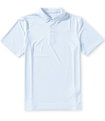 Vineyard Vines Palmero Knit Floral Print Performance Stretch Short Sleeve Polo Shirt