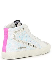 Vintage Havana Girls' Rita Glitter Star High Top Sneakers (Youth)