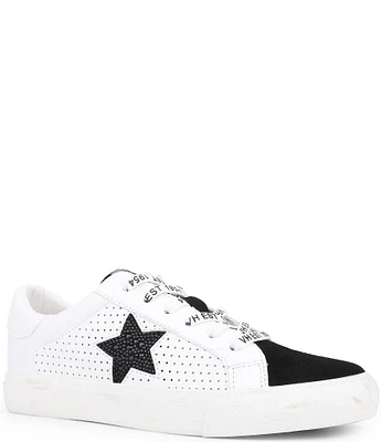 Vintage Havana Grande Rhinestone Star Perforated Sneakers