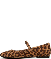 Vionic Alameda Suede Leopard Print Mary Jane Flats