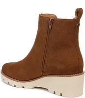 Vionic Aria Suede Lugged Wedge Booties