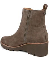 Vionic Aria Suede Lugged Wedge Booties