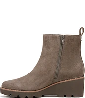 Vionic Aria Suede Lugged Wedge Booties