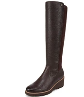 Vionic Ashland Leather Stretch Wedge Tall Boots