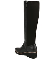 Vionic Ashland Leather Stretch Wedge Tall Boots