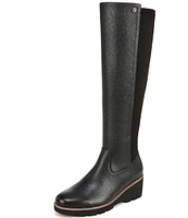 Vionic Ashland Leather Stretch Wedge Tall Boots