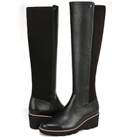 Vionic Ashland Leather Stretch Wedge Tall Boots