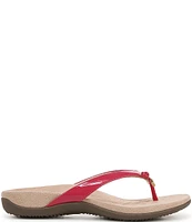 Vionic Bella Patent Bow Detail Thong Slip-On Sandals