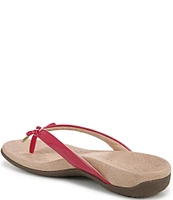 Vionic Bella Patent Bow Detail Thong Slip-On Sandals