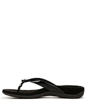 Vionic Bella Patent Bow Detail Thong Slip-On Sandals