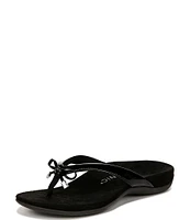 Vionic Bella Patent Bow Detail Thong Slip-On Sandals