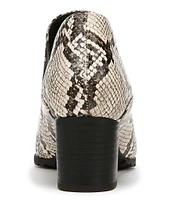 Vionic Belmont Snake Print Leather Shooties